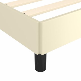 Bedframe kunstleer cr&egrave;mekleurig 100x200 cm 7