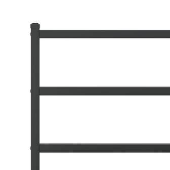 Bedframe met hoofdbord metaal zwart 100x190 cm 8