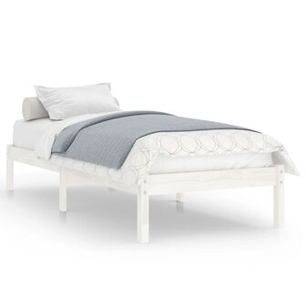 Bedframe massief hout wit 90x190 cm 2