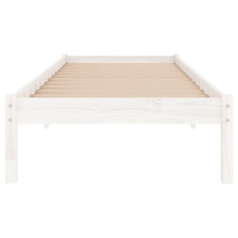 Bedframe massief hout wit 90x190 cm 4