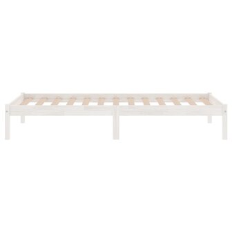 Bedframe massief hout wit 90x190 cm 5