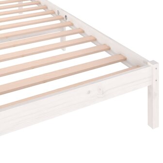 Bedframe massief grenenhout wit 90x200 cm 6