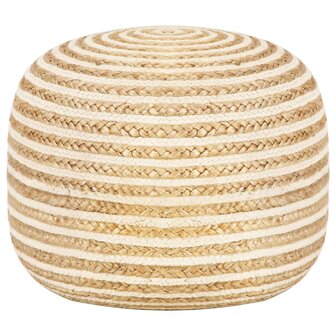 Poef handgemaakt 45x30 cm jute 1