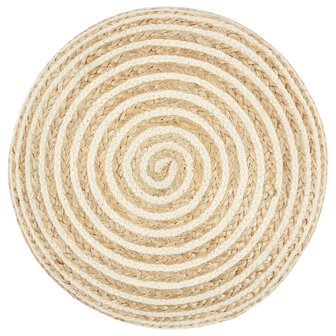 Poef handgemaakt 45x30 cm jute 2