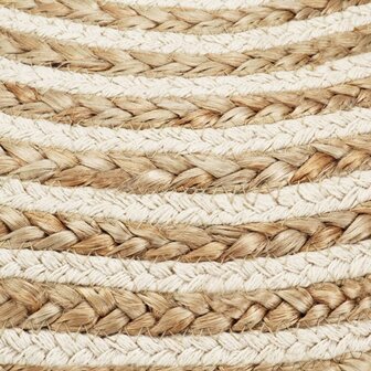 Poef handgemaakt 45x30 cm jute 3
