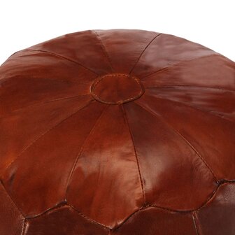 Poef 40x35 cm echt geitenleer tan 3