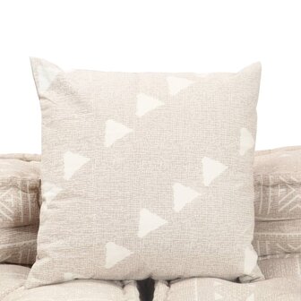 Poef tweezits modulair stof beige 6