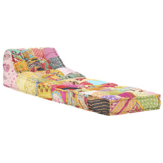 Poef modulair stof patchwork 3