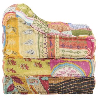 Poef modulair stof patchwork 6
