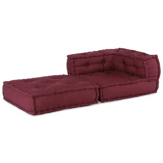 Poef modulair kastanjebruin 70x70x54 stof 4