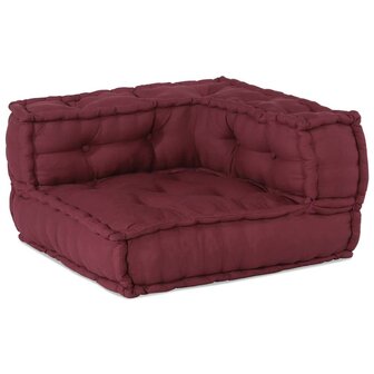 Poef modulair kastanjebruin 70x70x54 stof 5
