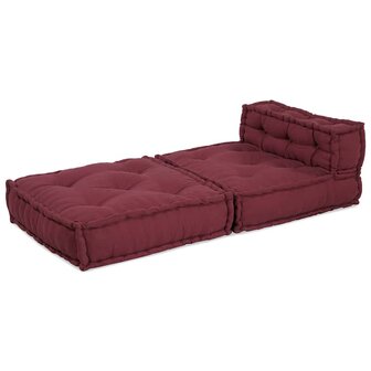 Poef modulair kastanjebruin 70x70x54 stof 3