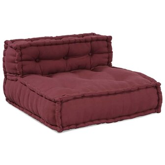 Poef modulair kastanjebruin 70x70x54 stof 4