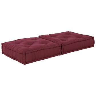 Poef modulair kastanjebruin 70x70x36 stof 3