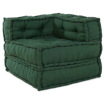 Poef modulair 70x70x54 stof groen 1