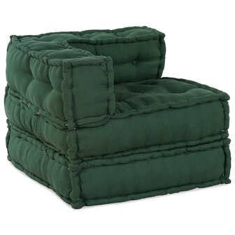 Poef modulair 70x70x54 stof groen 3
