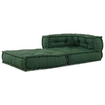 Poef modulair 70x70x54 stof groen 5