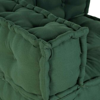 Poef modulair 70x70x54 stof groen 9