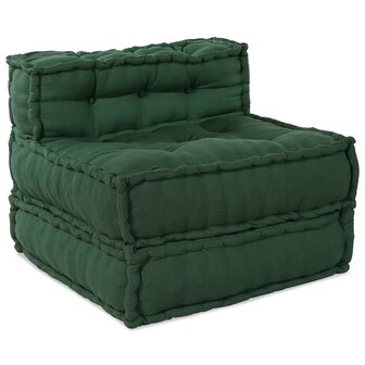 Poef modulair 70x70x54 stof groen 1