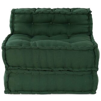 Poef modulair 70x70x54 stof groen 2