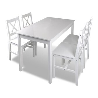 5-delige Eethoek wit   2