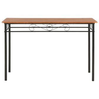 5-delige Eethoek MDF en staal bruin 5
