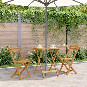 Tuintafel inklapbaar 60x60x75 cm massief acaciahout 1