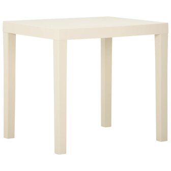 Tuintafel 79x65x72 cm kunststof wit 1