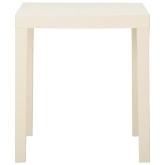 Tuintafel 79x65x72 cm kunststof wit 2