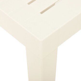 Tuintafel 79x65x72 cm kunststof wit 4
