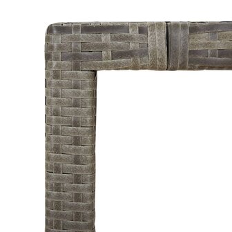 Tuintafel met houten blad poly ratten en acaciahout grijs 5