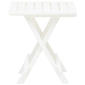 Tuintafel inklapbaar 45x43x50 cm kunststof wit  3