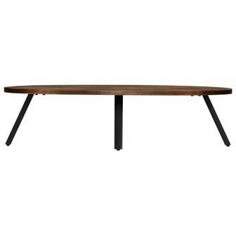 Salontafel ovaal 120x60x30 cm massief gerecycled teakhout 4