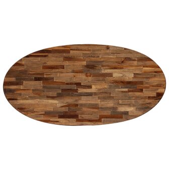 Salontafel ovaal 120x60x30 cm massief gerecycled teakhout 5