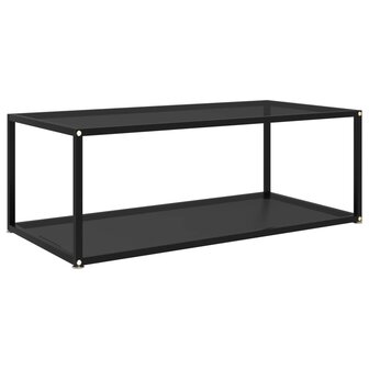 Salontafel 100x50x35 cm gehard glas zwart 1
