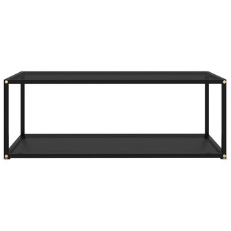 Salontafel 100x50x35 cm gehard glas zwart 2