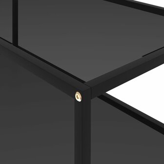 Salontafel 100x50x35 cm gehard glas zwart 4
