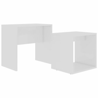 Salontafelset 48x30x45 cm bewerkt hout wit 2