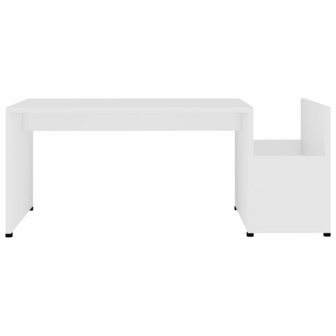 Salontafel 90x45x35 cm bewerkt hout wit 4