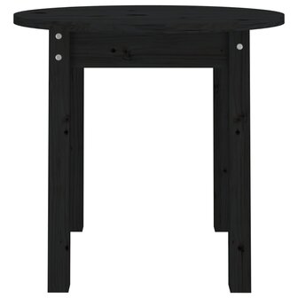 Salontafel &Oslash; 45x40 cm massief grenenhout zwart 5