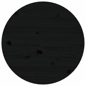 Salontafel &Oslash; 45x40 cm massief grenenhout zwart 6