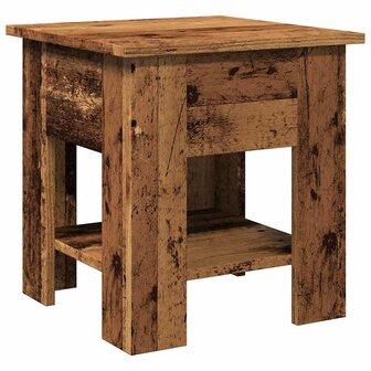 Salontafel 40x40x42 cm bewerkt hout oud houtkleurig 2
