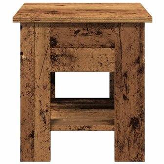 Salontafel 40x40x42 cm bewerkt hout oud houtkleurig 4