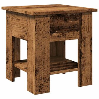 Salontafel 40x40x42 cm bewerkt hout oud houtkleurig 6