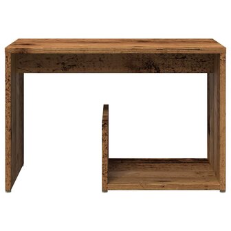 Bijzettafel 59x36x38 cm bewerkt hout oud houtkleurig 4