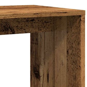 Bijzettafel 59x36x38 cm bewerkt hout oud houtkleurig 7