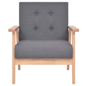Fauteuil stof donkergrijs 2