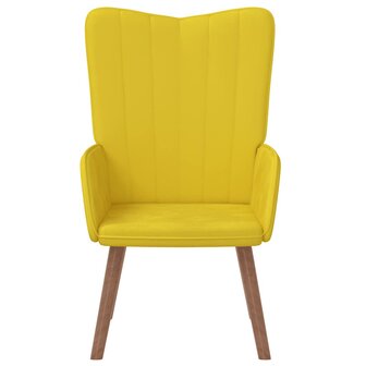 Relaxstoel fluweel mosterdgeel 3