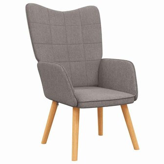 Relaxstoel stof taupe 2
