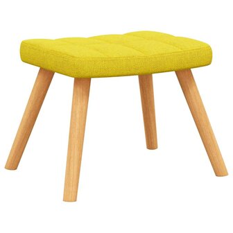 Relaxstoel met voetenbank stof mosterdgeel 7